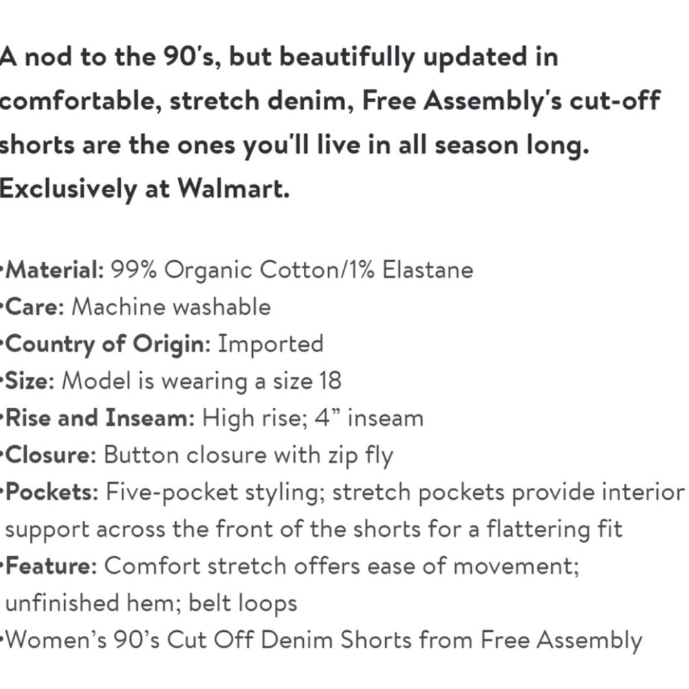 Free Assembly 90’s denim shorts set of 2 - Picture 4 of 5